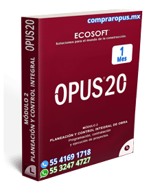 Rentar Opus 20 por 1 mes control de obra